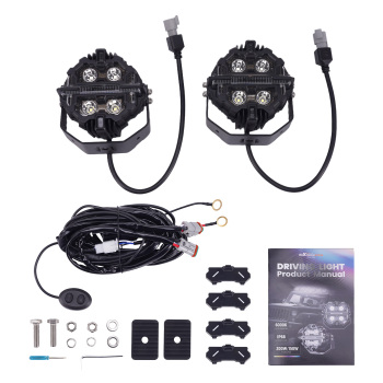 5inch 212W LED Driving Lights Spot Beam RGB DRL Round Pod Lamp compatible for White 6000K IP68