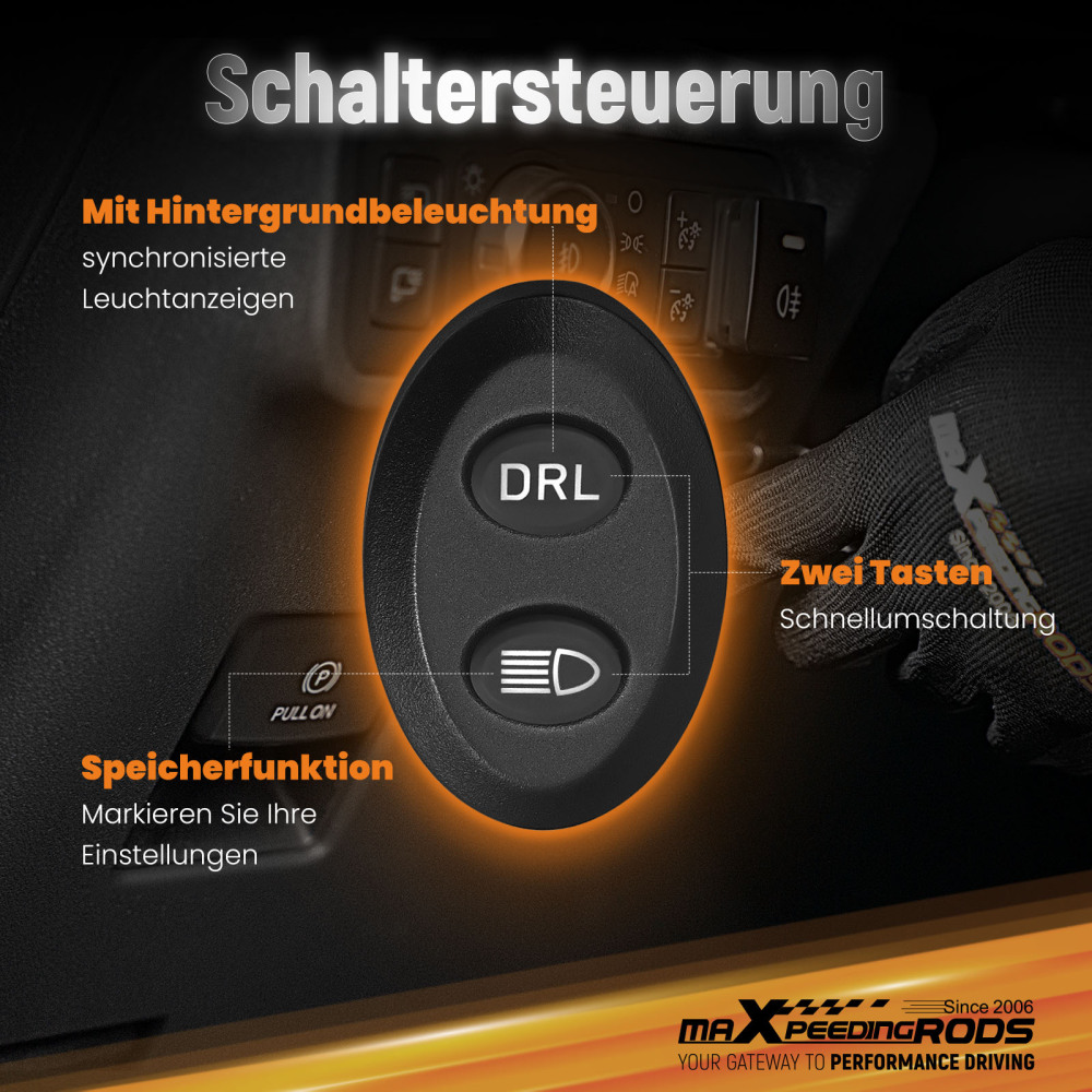 Luci di guida a LED da 5 per fuoristrada, bianche + ambra, DRL, IP68, 178 W