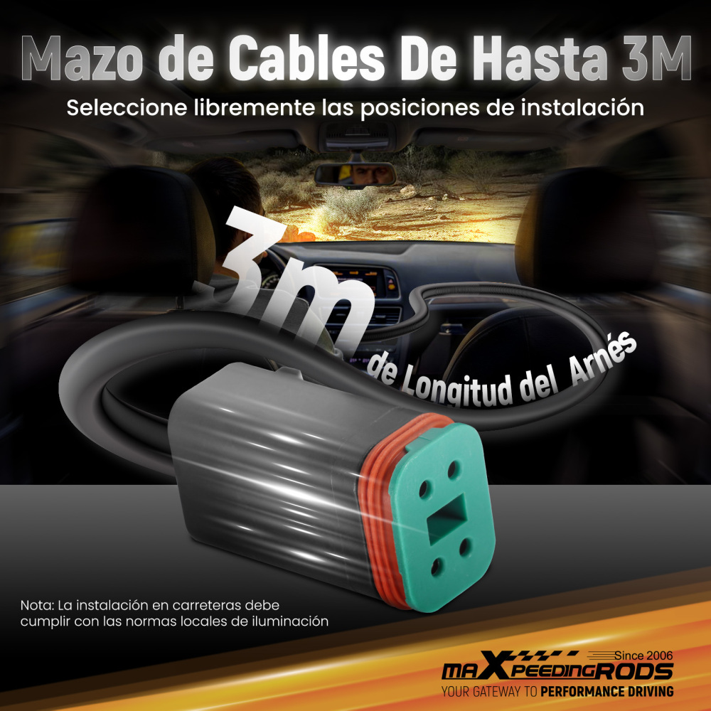 Luci di guida a LED da 5 Spot Flood Combo 178W Bianco DRL Off Road Light Pods