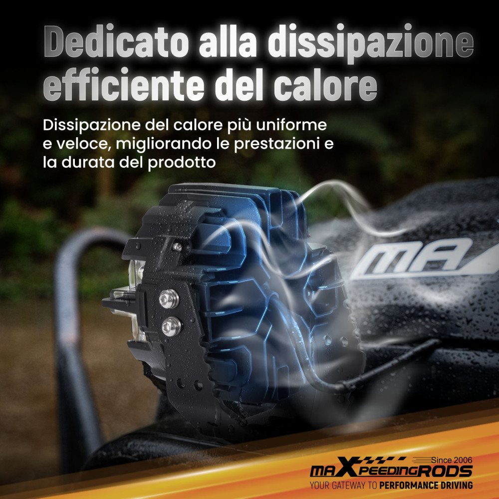 Luci di guida a LED da 5 Spot Flood Combo 178W Bianco DRL Off Road Light Pods