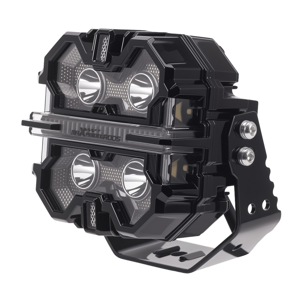 Coppia Luci LED Ausiliarie 212W Spot Light RGB DRL Bianco Ambra Universal 5inch