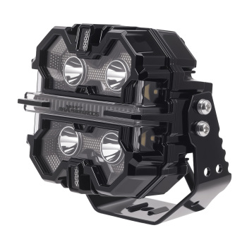 Coppia Luci LED Ausiliarie 212W Spot Light RGB DRL Bianco Ambra Universal 5inch