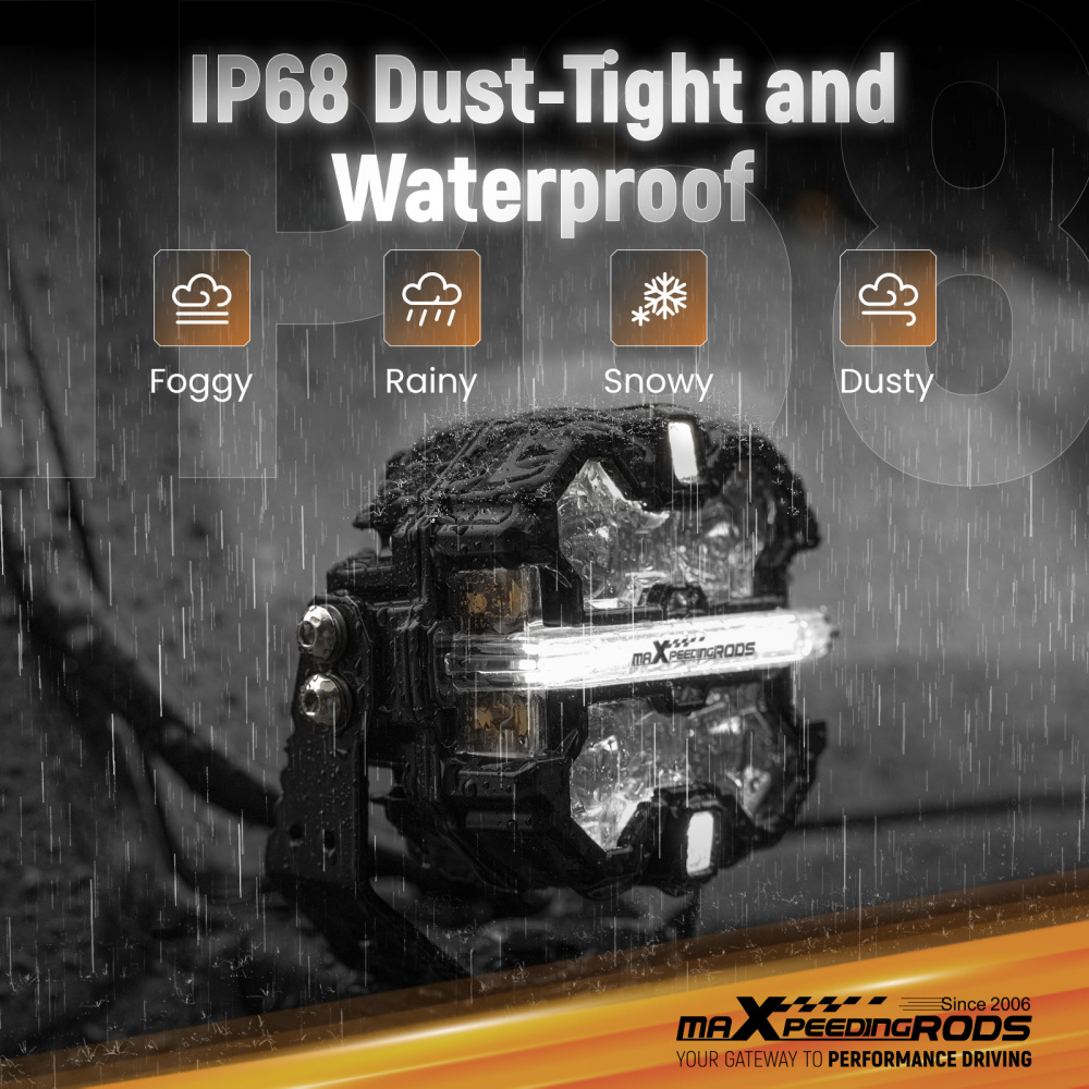 Kit luci di guida a LED compatibile per Jeep UTV Spot Beam Side Shooter 21360LM Bianco 6000K