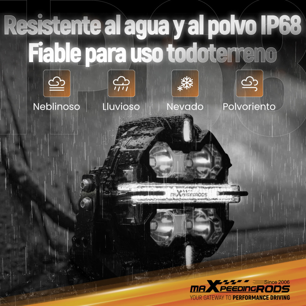 Kit luci di guida a LED compatibile per Jeep UTV Spot Beam Side Shooter 21360LM Bianco 6000K