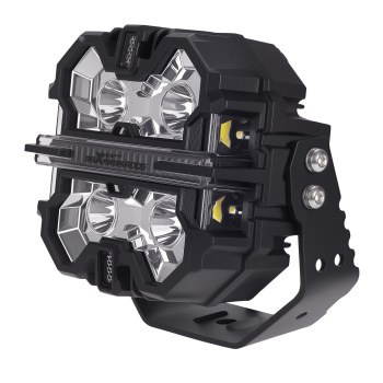 Luce di guida a LED fuoristrada con fascio di luce laterale bianco e ambra DRL