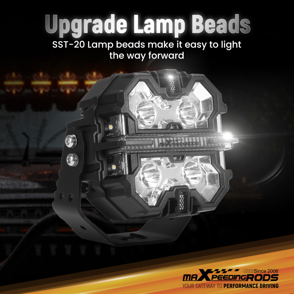 5inch 178W LED Driving Light Pod Spot Beam DRL compatible for White Amber For 4x4 SUV ATV Truck