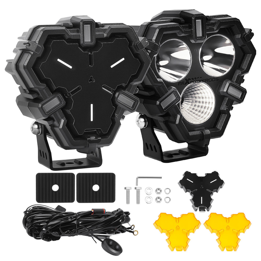 120W 5 LED Auxiliary Driving Light Combo Beam IP68 compatible for White Yellow Offroad