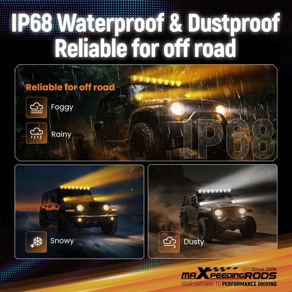 120W 5 LED Auxiliary Driving Light Spot Flood IP68 compatible for Land Rover Defender compatible for Jeep