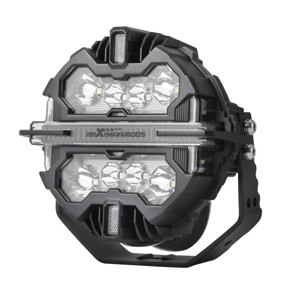 7 Inch LED Pod Lights 270° Beam Pattern Driving Auxiliary Light RGB DRL 33200LM