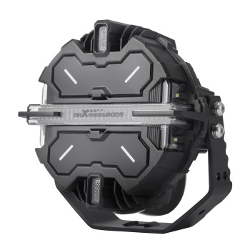 7 Matte Black LED Driving Lights Round Spot BeamSide Shooter RGB DRL Offroad