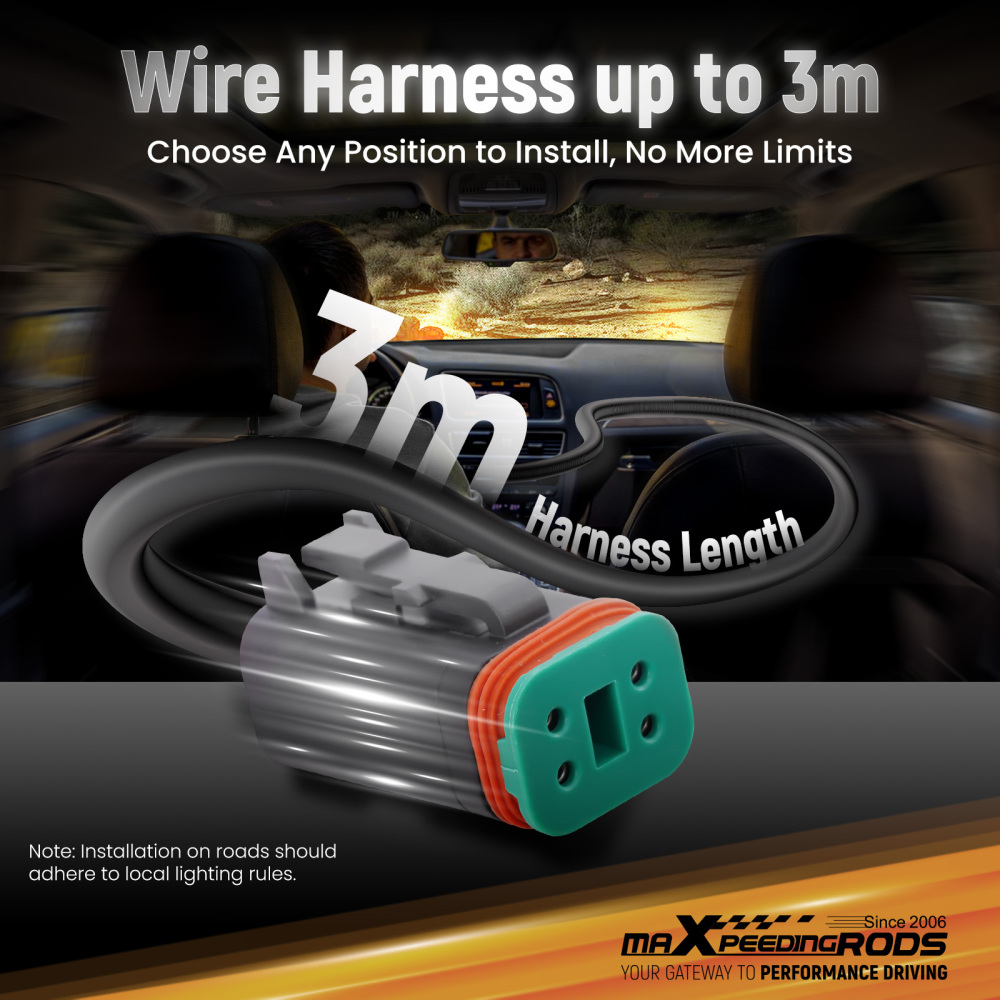 7inch Round Matte Black LED Driving Lights Spot BeamSide Shooter DRL Offroad