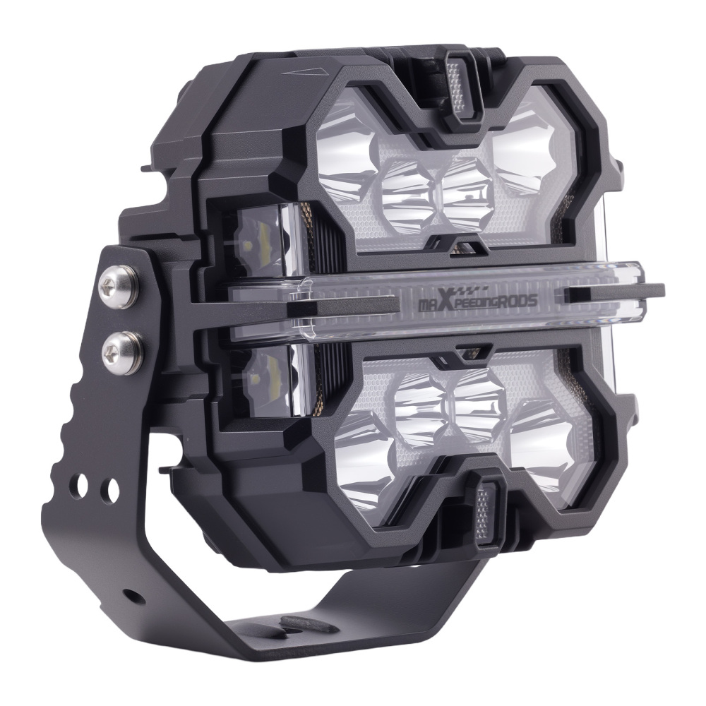 7inch LED Work Light Pods 270° Beam Pattern compatible for White+Amber DRL compatible for Jeep Gladiator