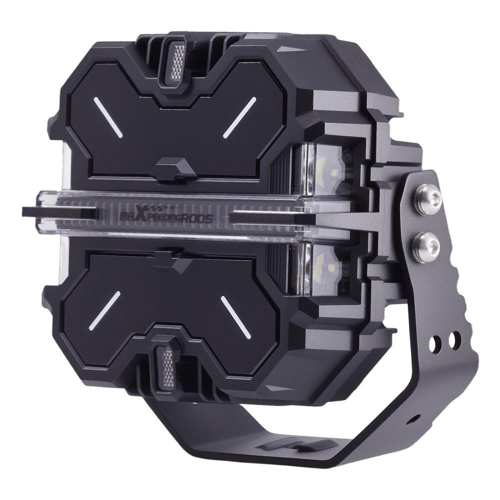 7inch LED Work Light Pods 270° Beam Pattern compatible for White+Amber DRL compatible for Jeep Gladiator