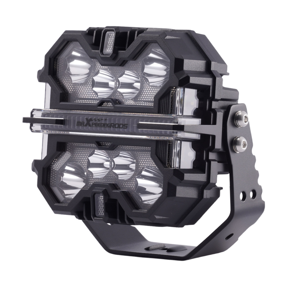 7inch LED Work Light Pods 270° Beam Pattern compatible for White+Amber DRL compatible for Jeep Gladiator