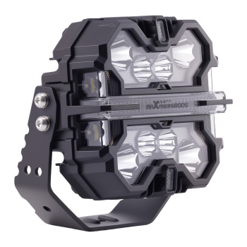 7inch Matte Black LED Driving Lights Spot BeamSide Shooter RGB DRL Offroad