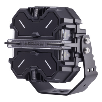 7inch Matte Black LED Driving Lights Spot BeamSide Shooter RGB DRL Offroad