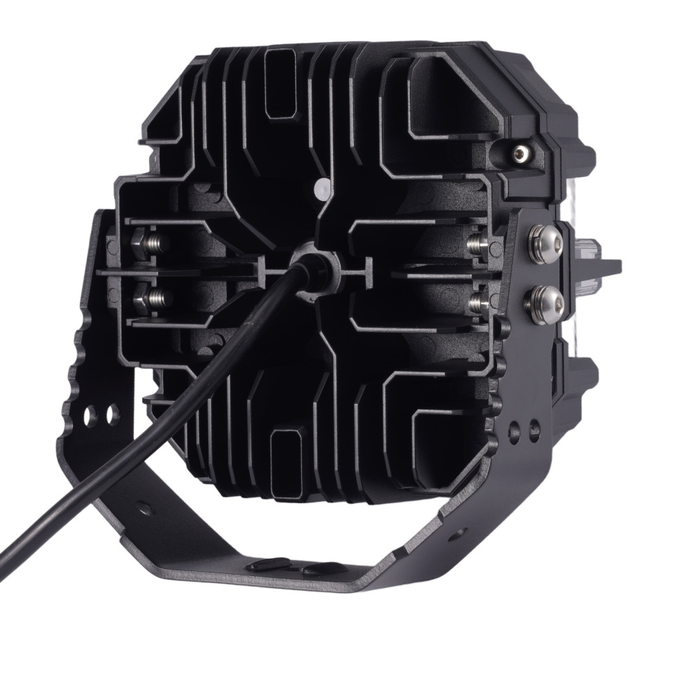 7inch Matte Black LED Driving Lights Spot BeamSide Shooter RGB DRL Offroad