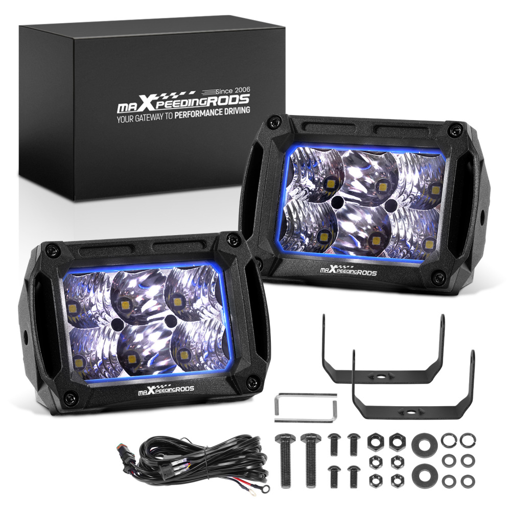 Barra LED 60W 4,4 for Fuoristrada 6000lm Spot Flood Bianco 5700K