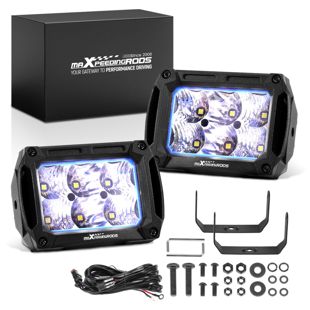 Barra LED 60W 4,4 for Fuoristrada 6000lm Spot Flood Bianco 5700K