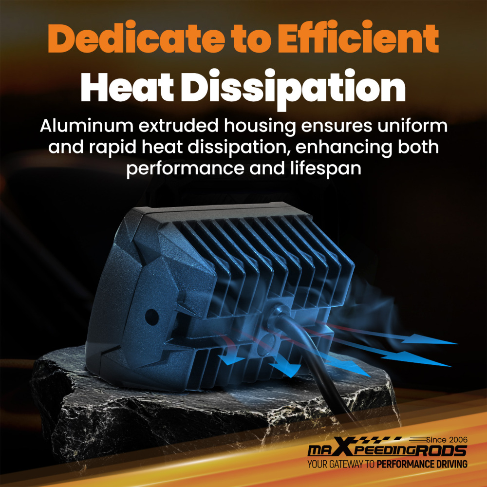 Barra LED 60W 4,4 for Fuoristrada 6000lm Spot Flood Bianco 5700K