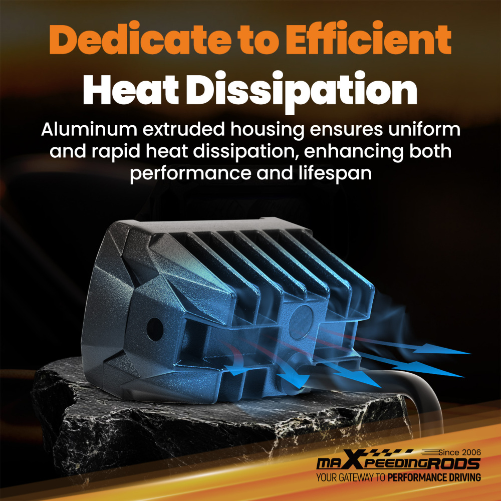 3.3inch LED Auxiliary Light Universal 20W Flood Beam 2000lm IP67 Off-Road