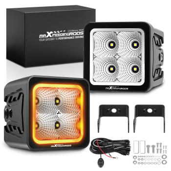 3.3 80W LED Work Light Square Universal Driving Auxiliary Flood Light 8000lm