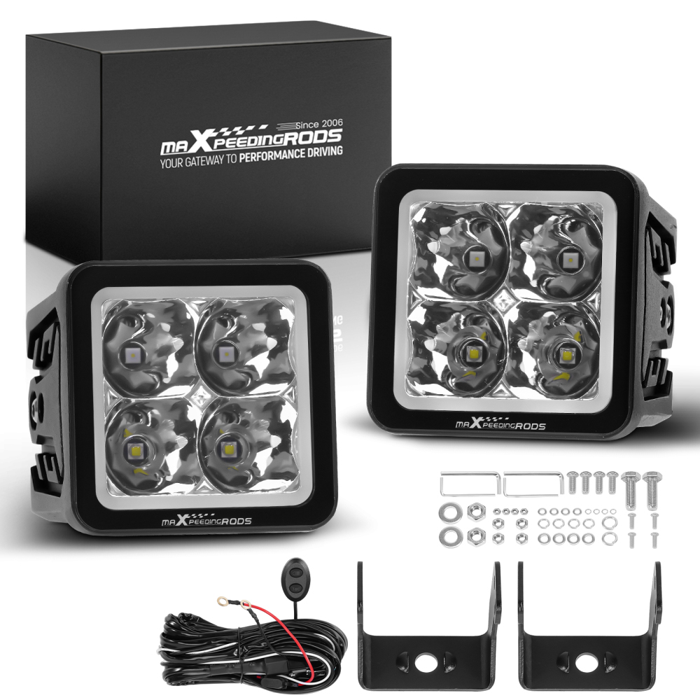 120W LED Auxiliary Driving Light 12000lm Spot Beam Universal 3.3inch Pod Lamp