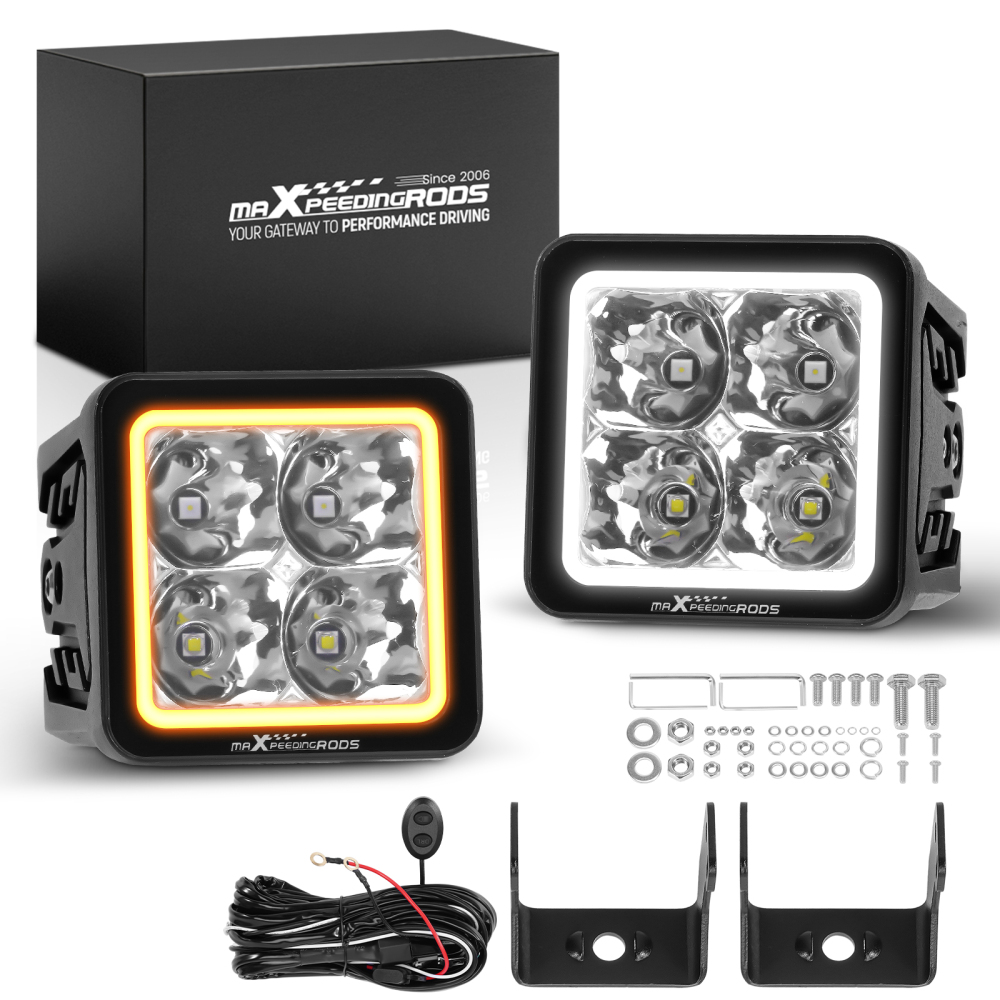 120W LED Auxiliary Driving Light 12000lm Spot Beam Universal 3.3inch Pod Lamp