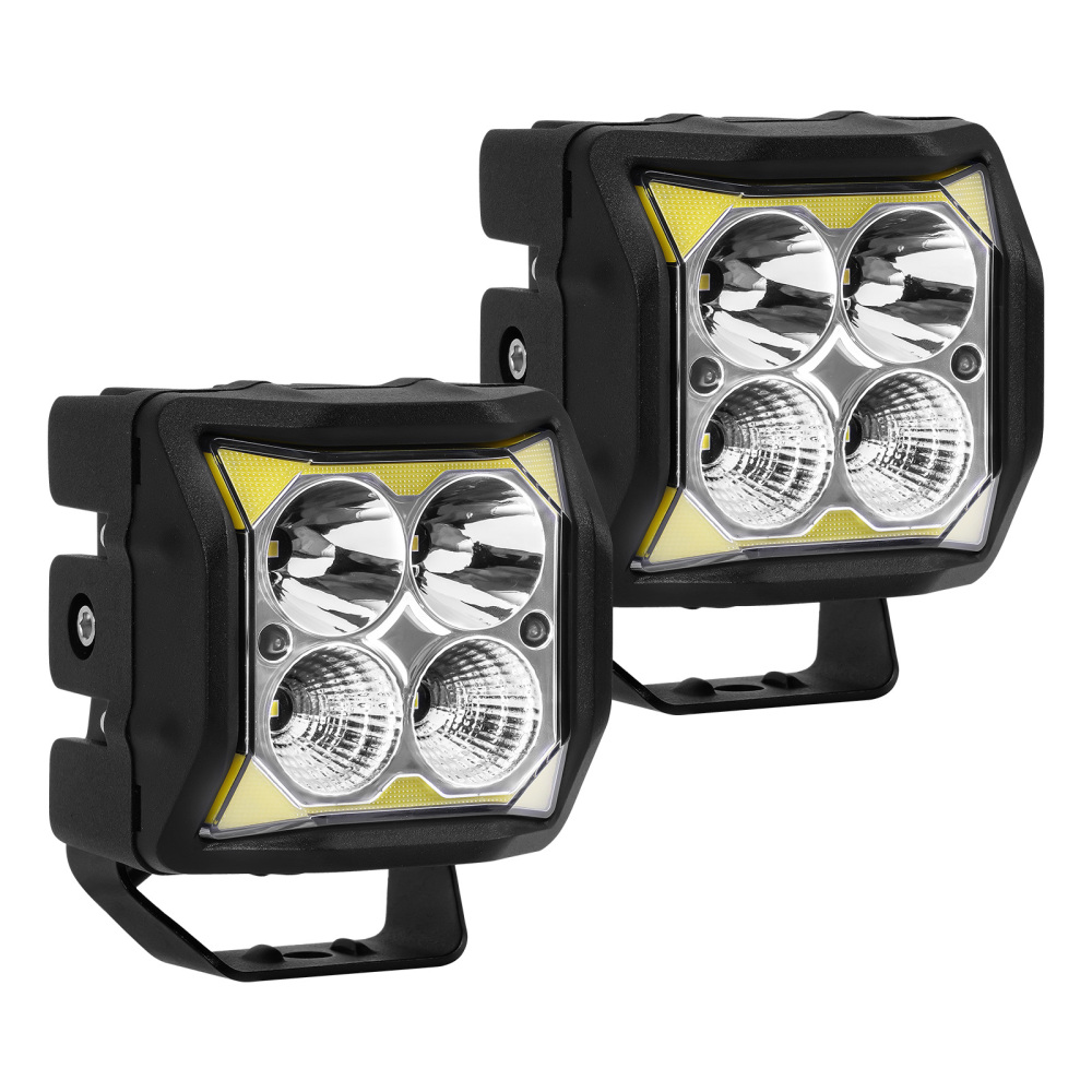 Faro Ausiliario 110W LED 4 for Offroad SUV Fuoristrada Bianco Ambra IP68