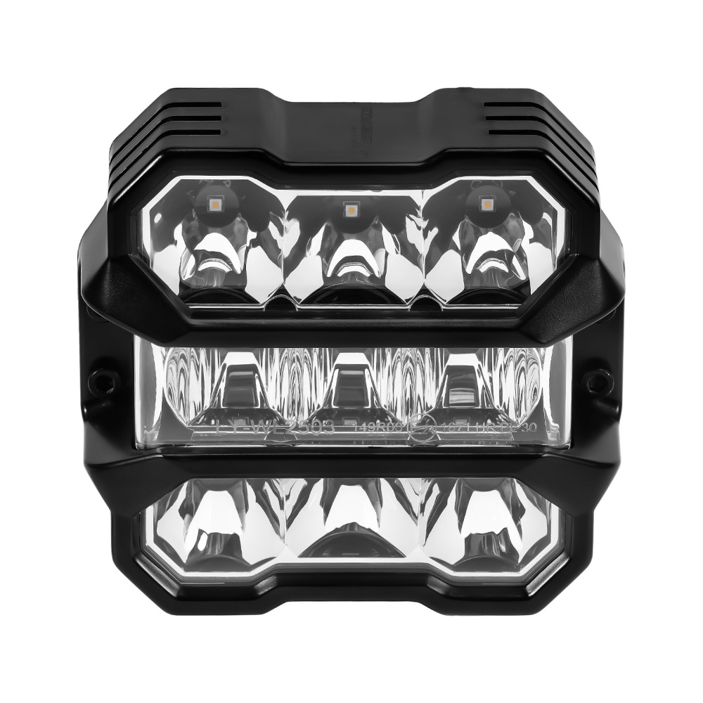 Coppia Fari LED 4.5 Pollici 80W 8000LM Bianco Ambra DRL Offroad Universale
