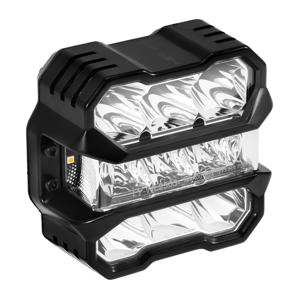 Coppia Fari LED 4.5 Pollici 80W 8000LM Bianco Ambra DRL Offroad Universale