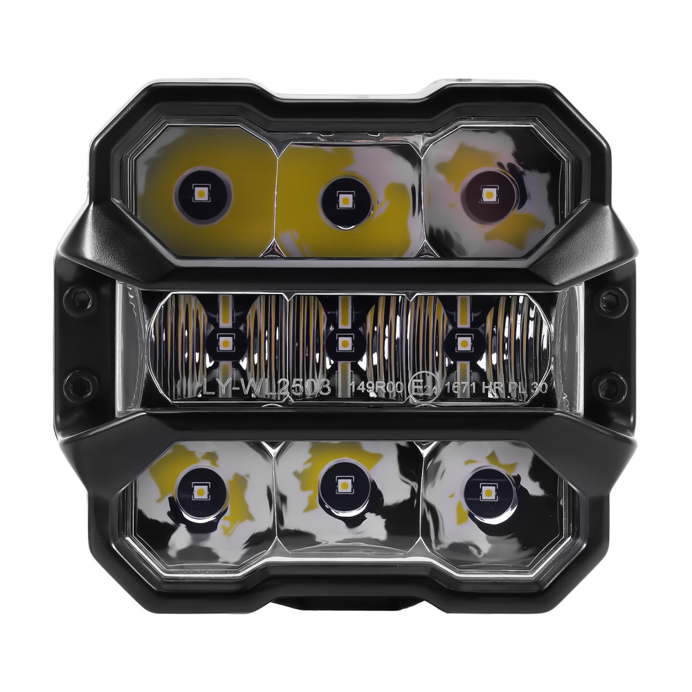 Coppia Fari LED 4.5 Pollici 80W 8000LM Bianco Ambra DRL Offroad Universale