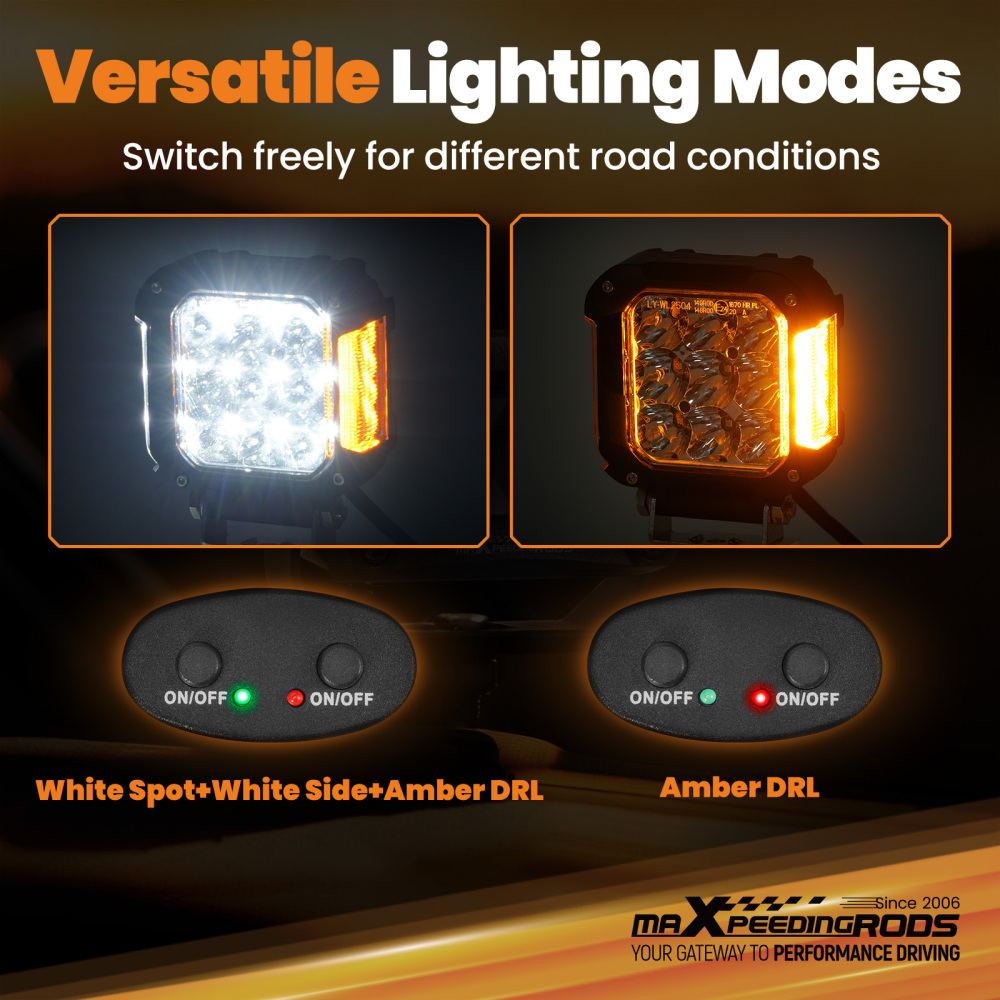 4inch 90W LED Driving Auxiliary Light Spot Beam Universal Off-Road 9000lm IP67