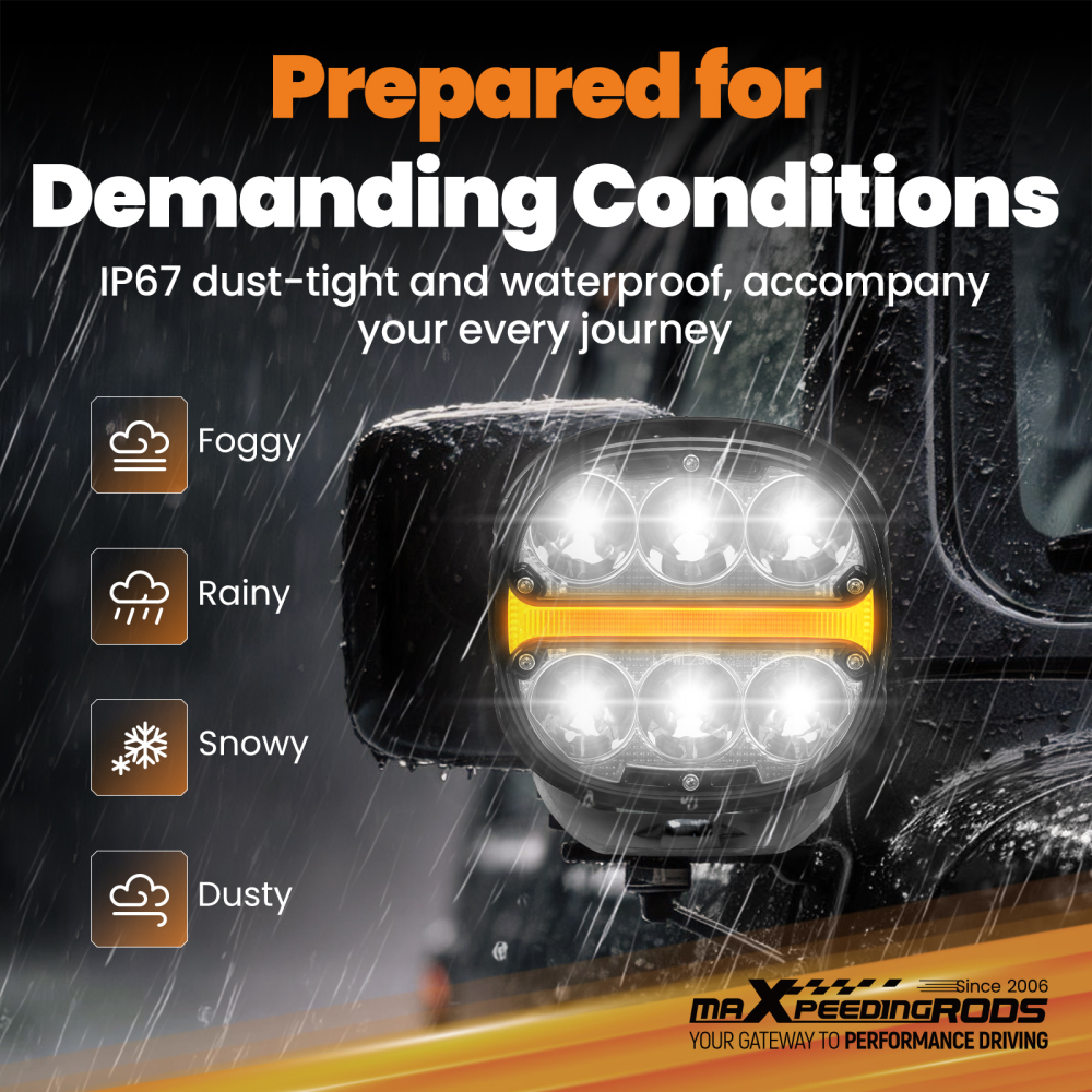 5inch LED Work Light Bar Flood Spot Pods Offroad Fog Driving ATV Truck