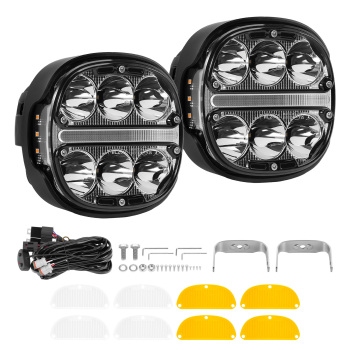 Pair 5Driving Auxiliary Light Universal LED Work Light Bar for Offroad 4WD