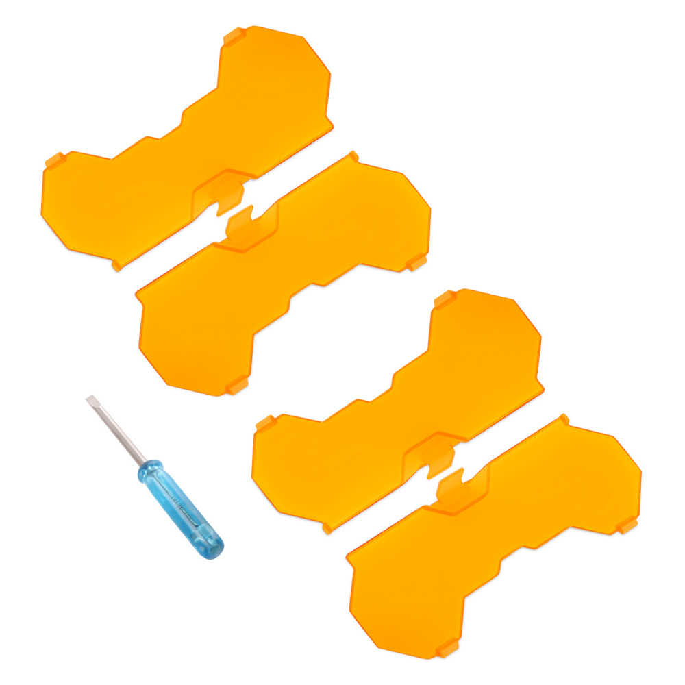 4Pcs 7inch Round LED Light Cover For Maxpeedingrods Driving Light Pods Amber