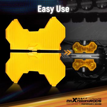 Maxpeedingrods 5 Inch Flood light Cover for square Auxiliary Driving LED Light Pods