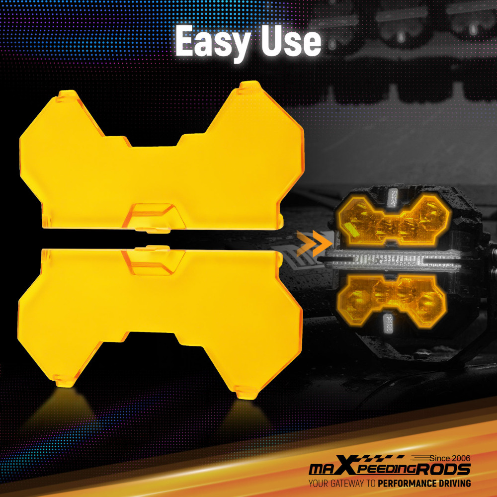 Maxpeedingrods 5 Inch Off-Road Light Cover for square Auxiliary Driving LED Light Pods
