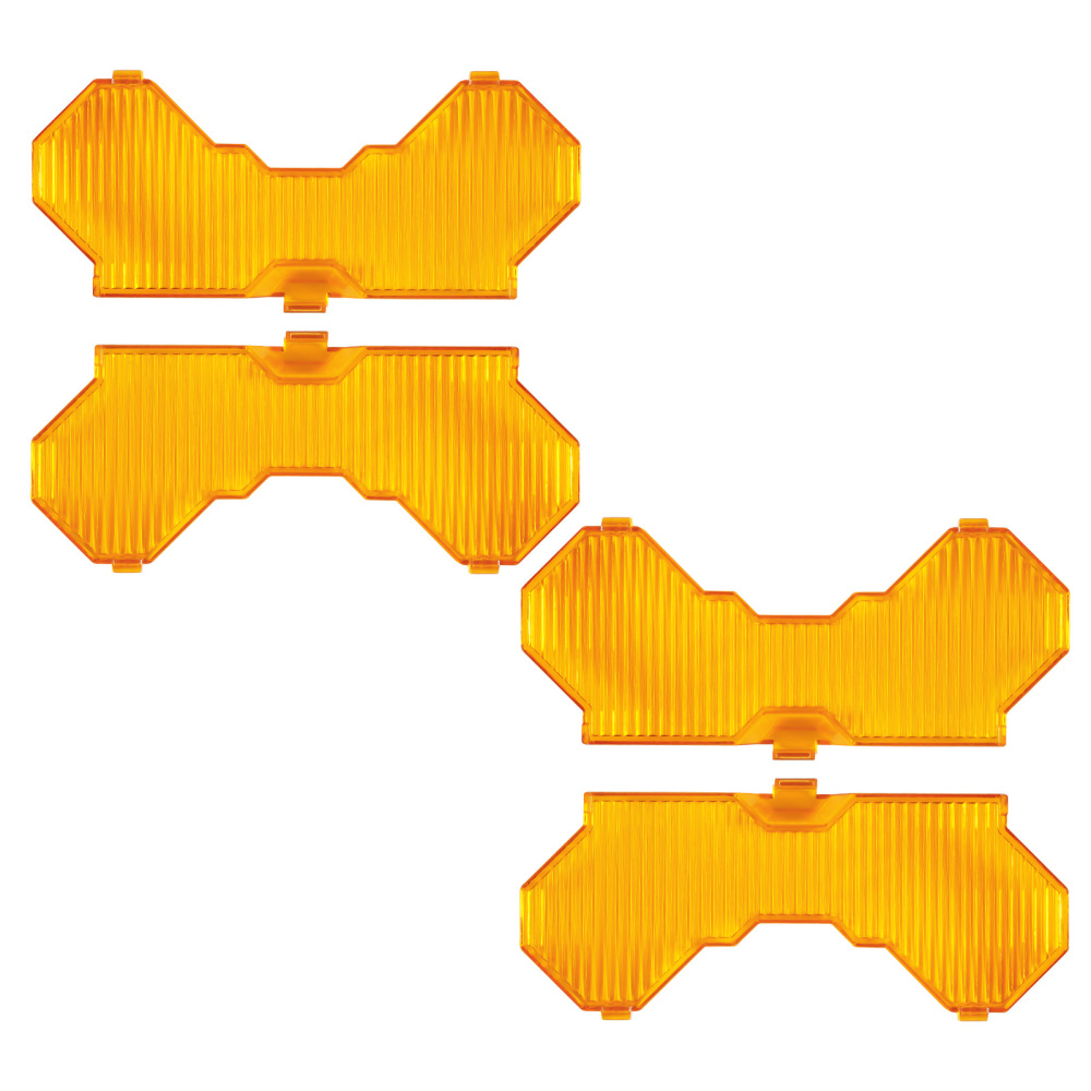 7inch Square LED Light Cover For Maxpeedingrods Driving Light Pods Amber Stripe