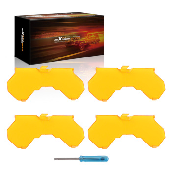 4Pcs 7inch Square LED Light Cover For Maxpeedingrods Driving Light Pods Amber