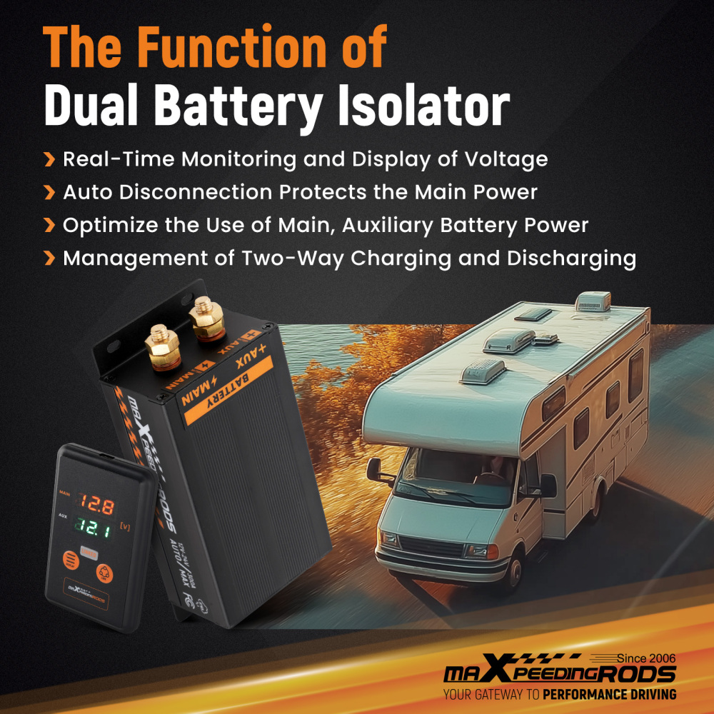 5-28V Operating voltage Dual battery isolator kit For all car types