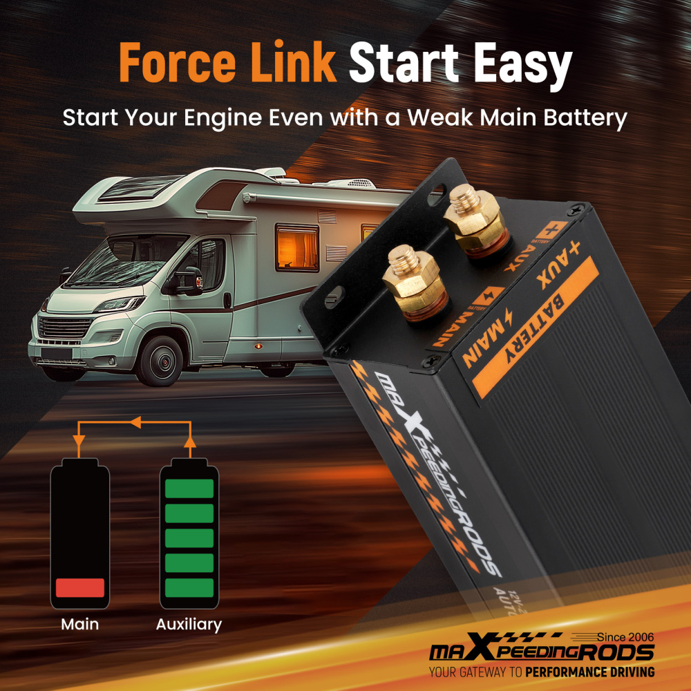 5-28V Operating voltage Dual battery isolator kit For all car types