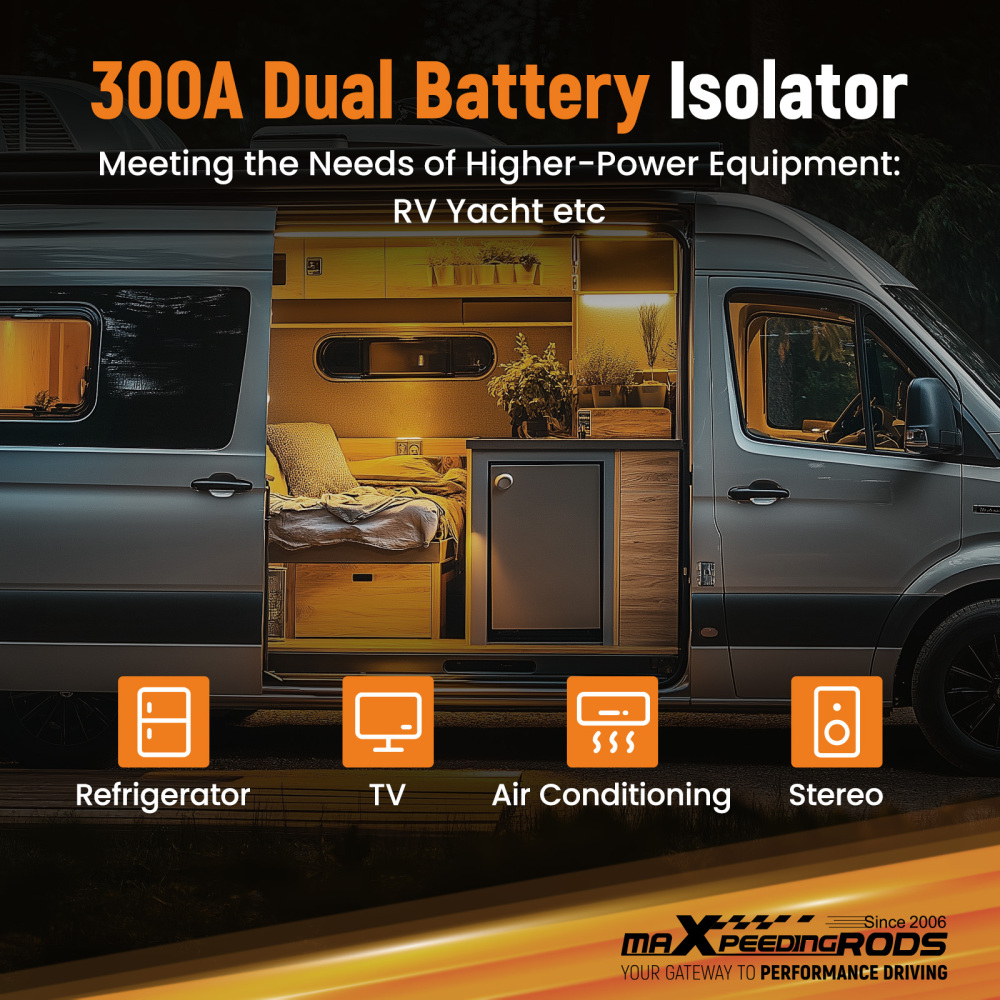 Dual battery isolator kit For all car types
