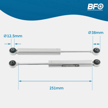 Dual Steering Stabilizer Kit compatible pour Jeep Wrangler TJ/LJ compatible pour Cherokee XJ Comanchee MJ