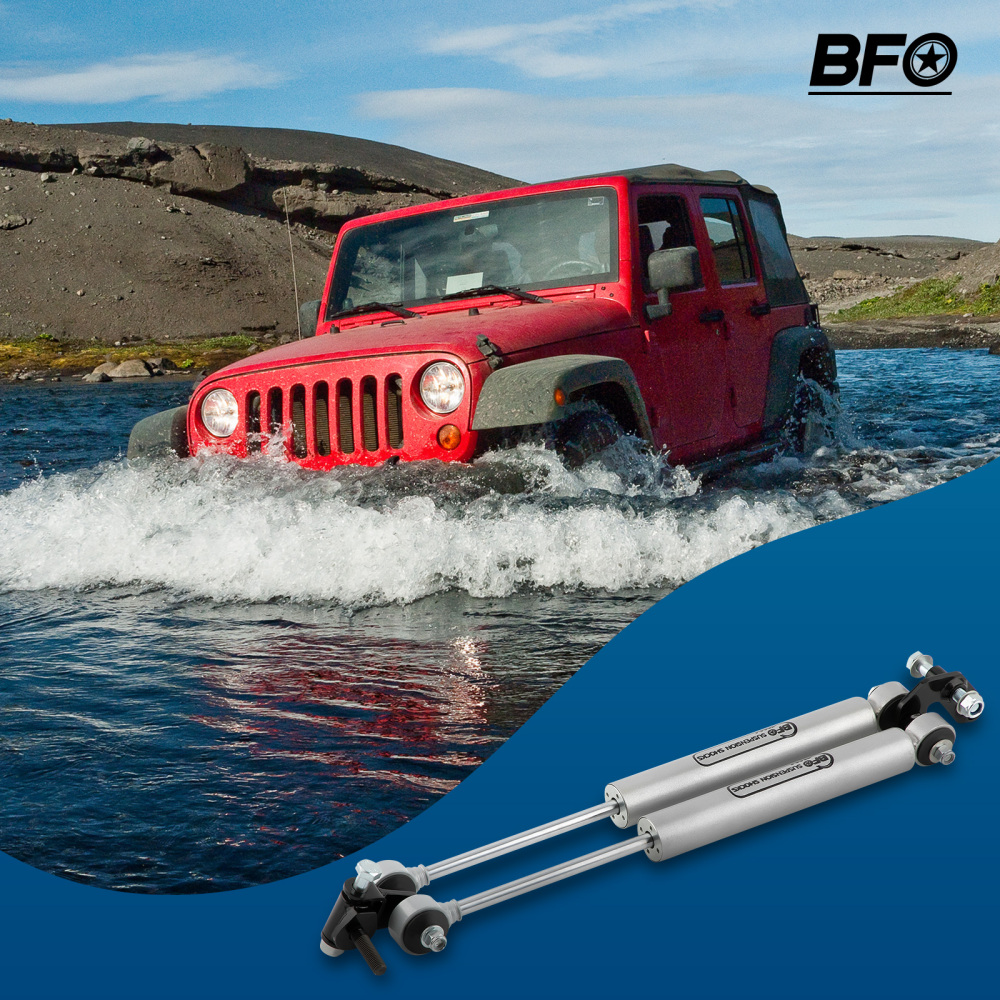 Dual Steering Stabilizer Kit compatible pour Jeep Wrangler TJ/LJ compatible pour Cherokee XJ Comanchee MJ