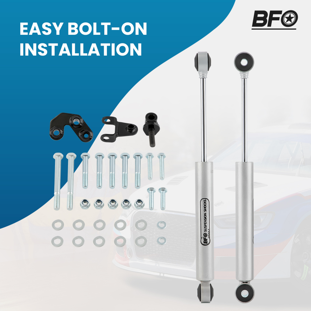 Dual Steering Stabilizer Kit compatible pour Jeep Wrangler TJ/LJ compatible pour Cherokee XJ Comanchee MJ