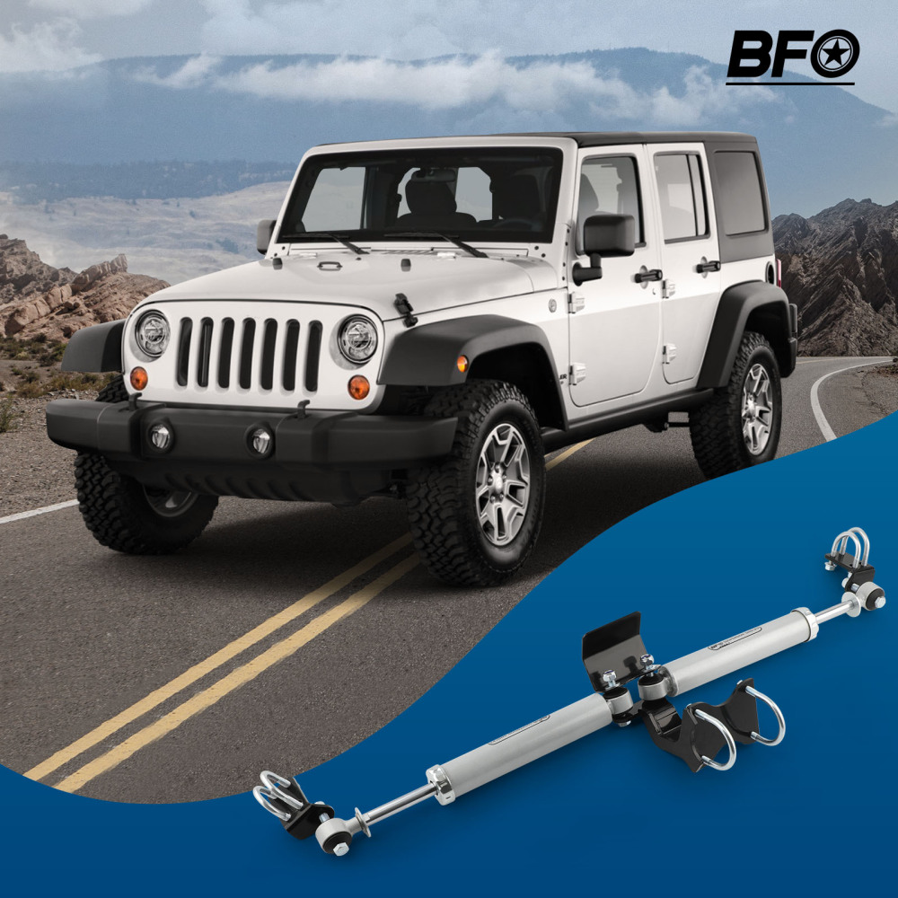 Kit d'amortisseur stabilisateur double direction compatible pour jeep wrangler unlimited jk