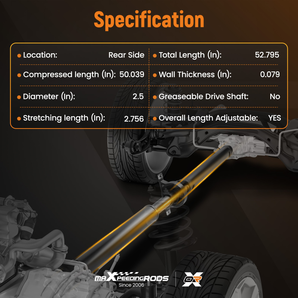 Albero di Trasmissione Cardanico compatibile per BMW X3 E83 2.0d 2.5i 3402136 26103402136
