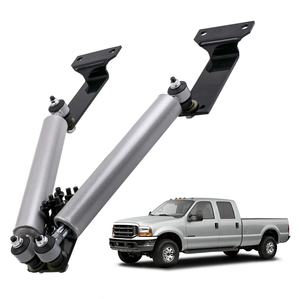 Compatible for Ford Excusrion, F250, F350 4x4 1999-2005 Dual Steering Stabilizer Kit 