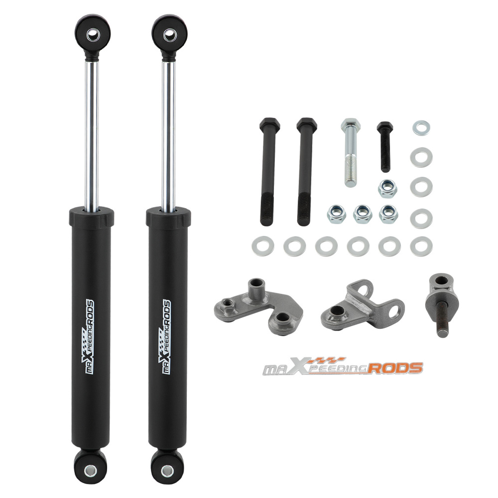 maXpeedingrods Dual Steering Stabilizers Kit for Wrangler TJ Cherokee XJ 84-06
